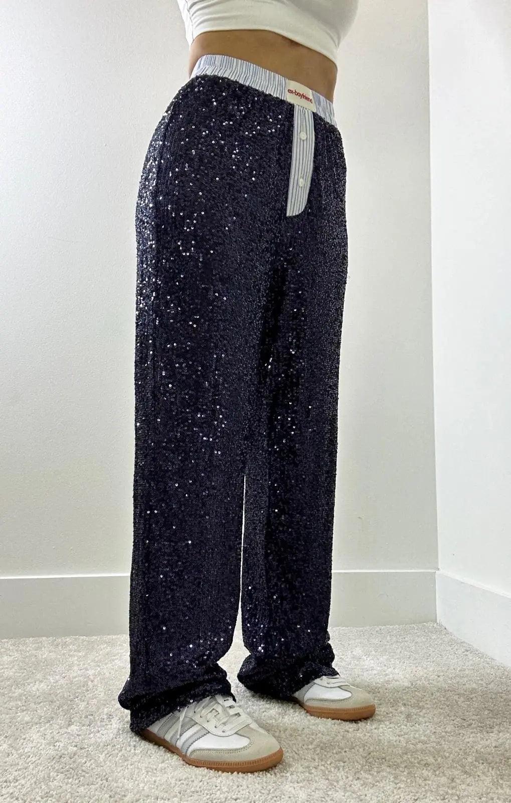 Ex-Boyfriend Sequin Blue Pants