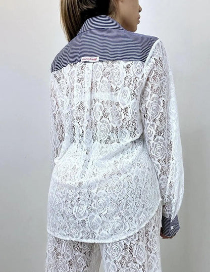 Ex-Boyfriend White Lace Shirt