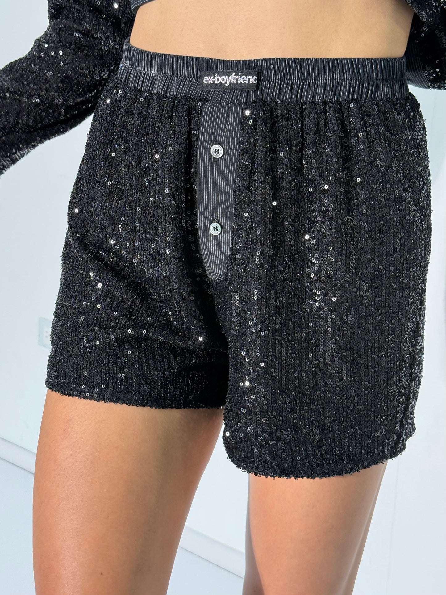 Ex-Boyfriend Sequin Black Boxers