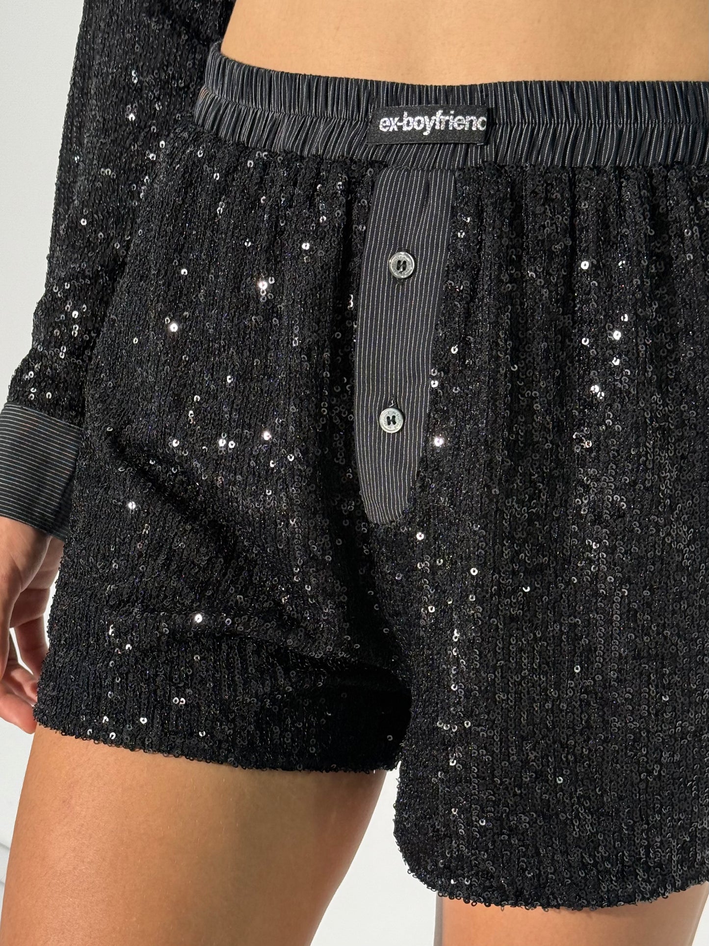 Ex-Boyfriend Sequin Black Boxers