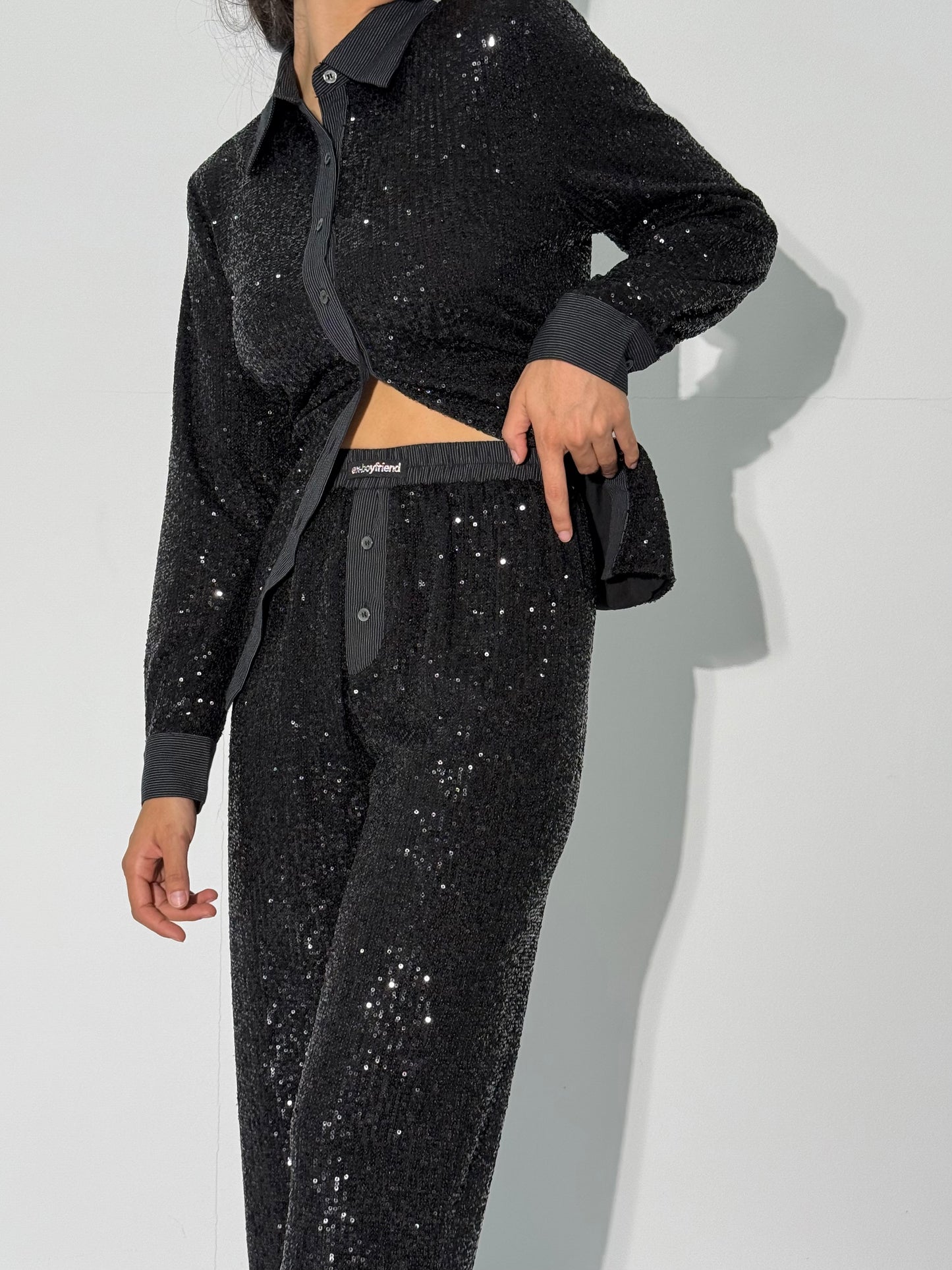 Ex-Boyfriend Sequin Black Pants